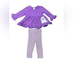 Charming Purple Kids Set with Ghost Motif